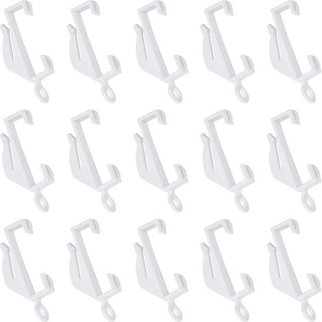 Accessoires pour rideaux, poulies pour tringle à rideaux, kit de 100 poulies latérales (1/5)