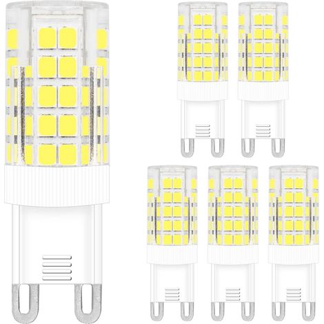 Ampoule LED Dussdote G9 - Blanc froid - 6000K - Ampoule LED - 3W - Ampoule G9 - 230 lumens - Sans scintillement - Non dimmable - Ampoule basse consommation - Lot de 6