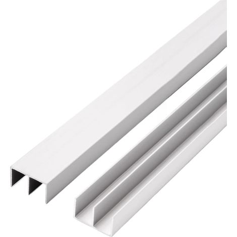 Rails de guidage doubles en alliage d'aluminium pour vitrines, adaptés (1/5)