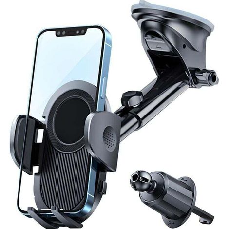 Support Téléphone Voiture, Porte Telephone Voiture Tableau De Bord Rotation 360°, Universel Porte Téléphone pour Smartphones, Support Téléphone De Voiture Rétractable Multifonctionnel (1/4)