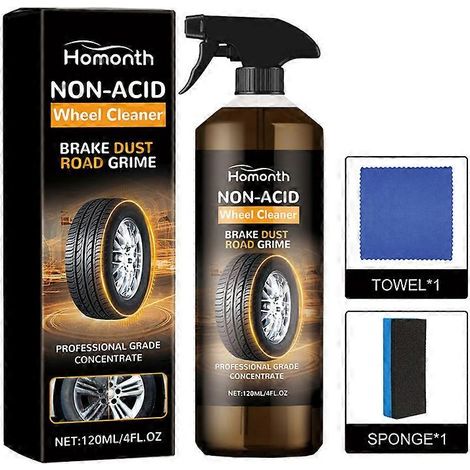Spray pour jantes 120 ml - Décapant pour peinture de jantes, dépoussiérant automobile, nettoyant pour jantes (1/5)