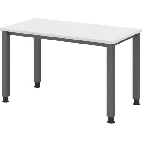 bümö Schreibtisch Serie-Q (Mini) Rechteck: 120 x 67,2 cm  Weiß