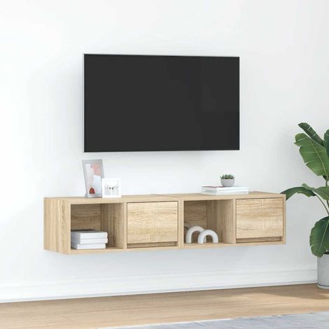 Muebles de TV 2 uds madera ingeniería roble Sonoma 60x31x25,5cm vidaXL (1/5)