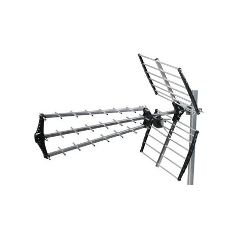 Antenne TNT Trinappe préassemblée 18dB – Compatible 5G – Fréquence 470-700MHz – Réception optimale pour zones difficiles – Hdsat