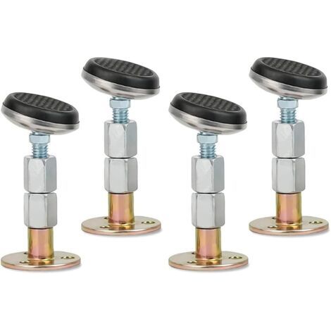 4 Pcs Cadre de Lit Outil Anti-Secousses Bouchons De Chevet Fixateur Fileté Réglable Tête Rotative Rotative pour Meubles De Lit La Maison Armoires Support Mural (65-92mm)