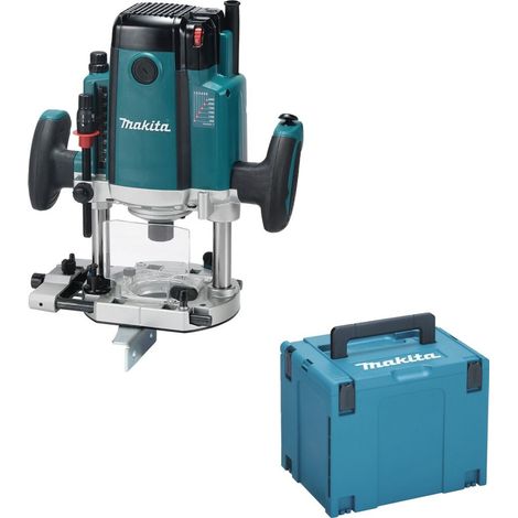 Makita – Défonceuse 2100W RP2303FC07 – Vitesse variable 9000-23000 tr/min – Capacité d'immersion 0-70mm – Pour bois dur et teck (1/5)