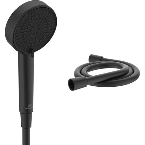 Ideal Standard Alero Handbrause-Set, 2-Funktionhandbrause und Schlauch ✔ Schwarz (1/5)