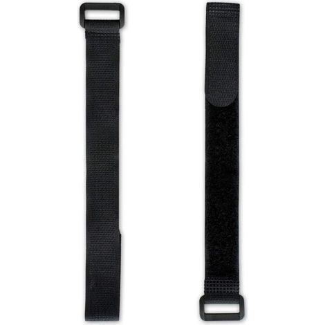 25x bande toison et crochet 20cm avec boucle, noir, 20mm de largeur, Sangle auto-agrippant, attache-câble réutilisable en nylon (1/5)
