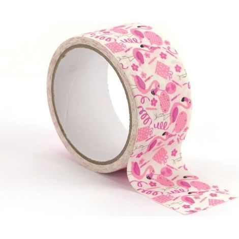 Ruban adhésif - Graine créative - Queen Tape - 4,8 cm - Flamant Rose - Multi-usages