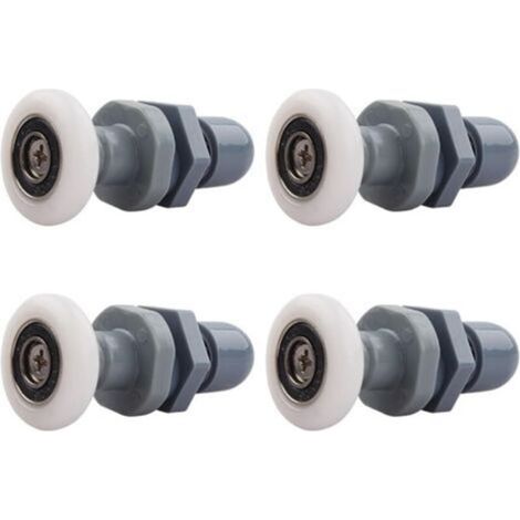 Rulli per porte scorrevoli della doccia – Set di 4 rulli in ottone, diametro 23 mm, compatibili con porte in vetro
