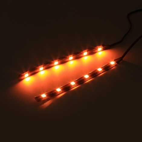 2x Clignotant Moto LED 5050 SMD 6LED Ambre, Feu Indicateur de Direction Universel pour Motocyclette (1/5)