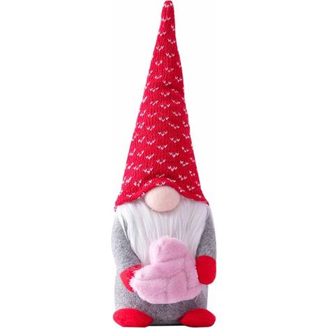 Figurine de Saint-Valentin, enveloppe, cœur, gnome sans visage, Rudolph, accessoire de décoration de fenêtre, poupée ornementale (1/4)