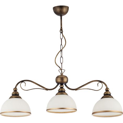 Lampada a sospensione retro bronzo vetro 3xE27 XSARA Jupiter