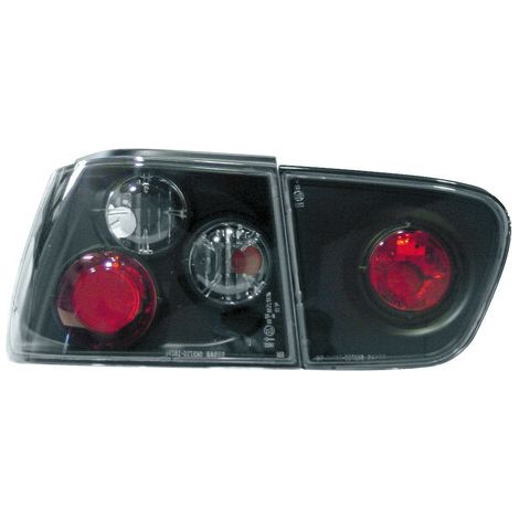 Coppia fanali posteriori - compatibile per Seat Ibiza (8/99-2/02) - Nero