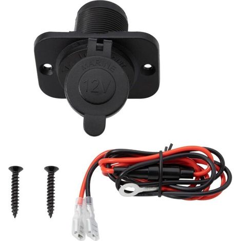 Prise allume-cigare 12V/24V pour voiture bateau moto bateau VTT camping-car Allume Cigare Socket avec Câble de Connexion Cigarette Lighter Socket