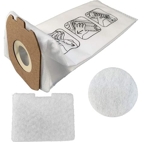 Lot de 10 sacs pour aspirateur Rowenta ZR0050 compatibles avec les balais électriques Rowenta Powerline des séries RH71 RH74 RH76 RH78 (1/5)