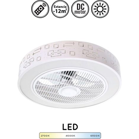 Ventilador de techo motor DC con luz led Sticks plus blanco (1/5)