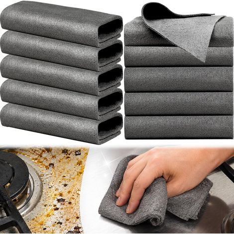 Chiffon Magique Vitre sans Trace, 10 Pièces Magic Chiffon De Nettoyage 30x40cm Réutilisables Chiffon Microfibre pour Les Miroirs De Voiture Vitres Cuisine Salle De Bain (1/5)