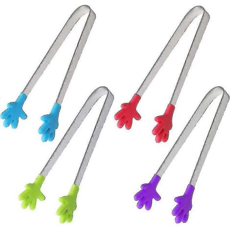 4 mini-sachets à sucre, pince de cuisine en silicone de 13 cm pour barbecue, idéale pour les enfants et le sucre - Sécurité alimentaire (1/5)