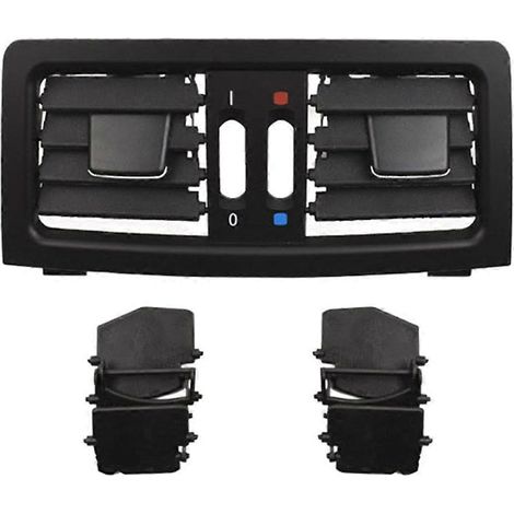 Grille de ventilation arrière pour climatisation, cache de conduit d'aération pour BMW Série 5 E60/E61, noir (1/5)