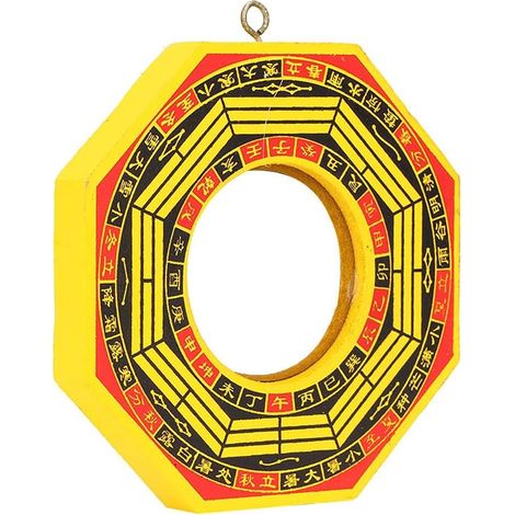 Miroir Bagua Feng Shui Convexe 4 Pouces, en Bois, Attire la Bonne Fortune, Protège la Maison et l'Entreprise, pour Éloigner Les Énergies Négatives (Miroir Convexe) (1/5)