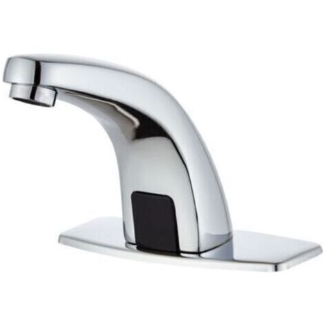 HOXILEELEO - Robinet de lavabo automatique sans contact – Capteur de courant continu – Finition chromée – Économie d'eau (1/5)