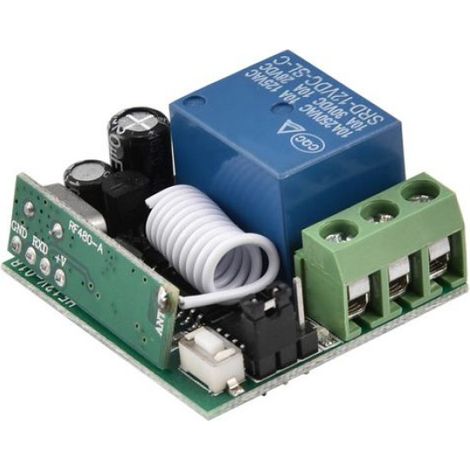 relais 12V Module de relais à canal DC 12V DC 12V Émetteur de télécommande du récepteur de commutateur sans fil RF (1/4)