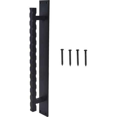 Poignée de grange robuste en acier carbone pour portail, abri ou armoire (1/5)