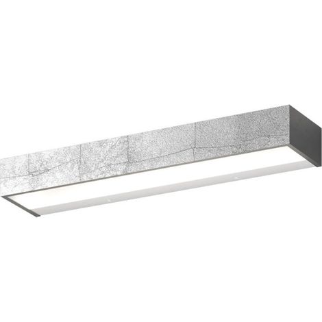 Applique moderno top light bios 1213 45 led switch 1980lm alluminio illuminazione modulo integrato, finitura metallo foglia argento