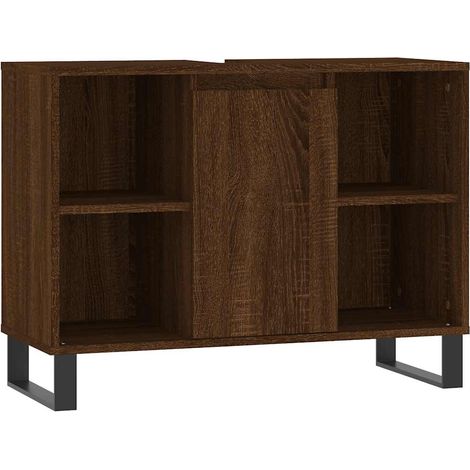 Maison Exclusive - Badschrank Braun Eichen-Optik 80x33x60 cm Holz