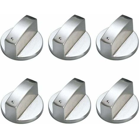 6 Pièces Boutons de Commande Universels en Métal Bouton Cuisinière à Gaz 6mm boutons de contrôle universels bouton de poêle pour cuisinière à gaz cuisinière four plaque de cuisson (1/4)