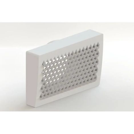 Zehnder VALVOLA DI SCARICO ARIA ANGOLARE DN90, 180 X 112MM, BIANCO, 990326253