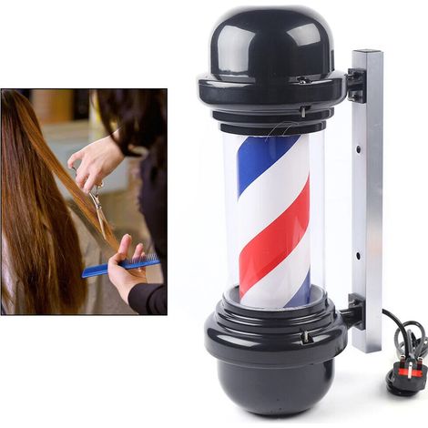 20 pouces Barberstab Leuchtkugel Barbershop Sign Barber Pole LED Licht Drehbare (1/5)