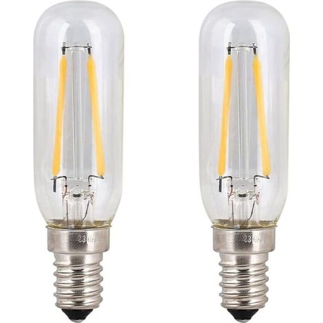 Set of 2 bulbs LED 4W ITS for hotte hotte E14 White cold 6000K T25 Bulbs to filament of tube 40W Replacement to incandescent Small screw Edison Device non dimmable for hotte (1/5)