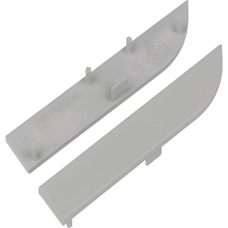 Kit Terminali Tapi di Chiusura In Plastica Silver Per Profilato Alluminio Battiscopa BAZ8014M3 (1/2)