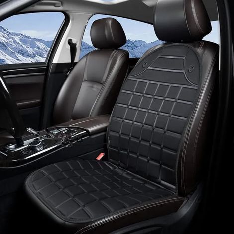 coussin chauffant pour siège auto - Housse de siège auto noire chaude pour l'hiver - Convient pour chauffer le siège et le dossier d (1/5)