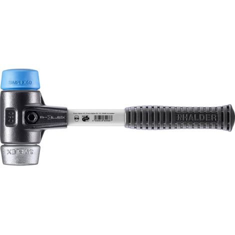 Hammer HALDER SIMPLEX TPE weich / Weichmetall mit verstärktem Tempergussgehäuse und Glasfaserstiel - D=50 mm - 3719.050 (1/5)