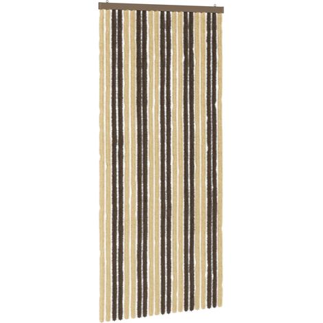 vidaXL Insect Curtain Chenille Dark Brown and Beige 90 x 200 cm