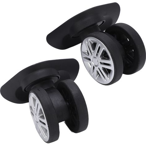 Lot de 2 roulettes pivotantes pour valise, double rangée silencieuse, remplacement roues de bagage (1/5)