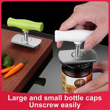 Ouvre-bouteille multifonction en acier inoxydable, ouvre-bocal réglable, ouvre-boîte à vis pour faciliter le déballage et l'utilisation, accessoire de cuisine (1/4)