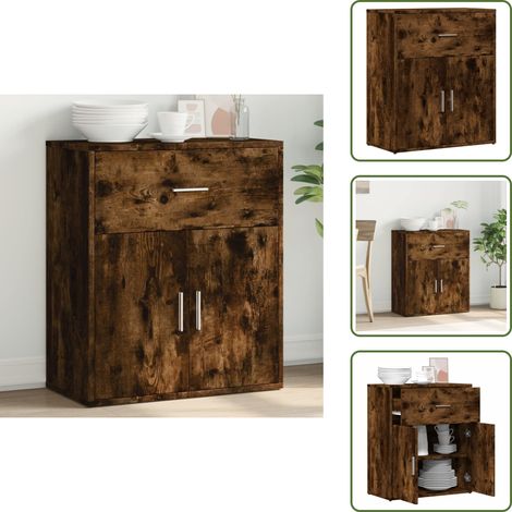 Sideboard Räuchereiche 60x31x70 cm Holzwerkstoff - Sideboard - Wohnzimmermöbel - Holzmöbel - Regal - TV-Schrank (1/5)
