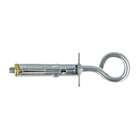 Mini tasselli in acciaio Diam. 6 x 25 con occhiolo chiuso 8 pz.