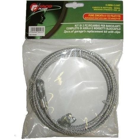 Fune Per Basculante Zincata Asola/Morsetto Mt. 2,5