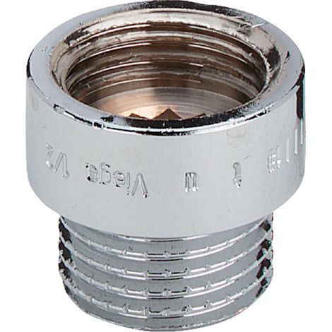 Viega Alargador de grifo, G 3/8, L 50 Bronce rojo o bronce de silicio, cromado Modelo 3526, 447120