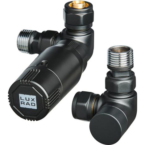 Thermostatset axial universal LUXRAD mattschwarz 9005 MAT