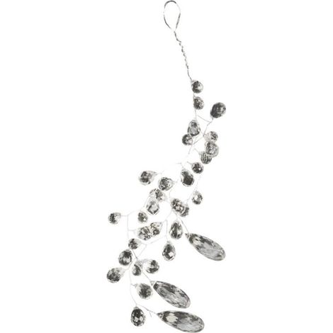 Ghirlanda decorativa con cristalli, a triplo ramo da appendere, 25 cm (1/2)