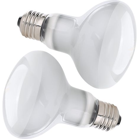 Lampe Chauffante, 2pcs 50W Lampe Chauffante Tortue, UVA E27 Spiral Lampe Reptiles, 220V Silver Plated Glass Ampoule Lamp Chauffante Tortue pour Tortue Serpent Lézard Cacatoès Caméléon (1/5)