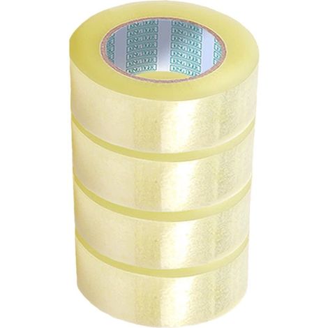 Ruban d'emballageRuban adhésif (ruban d'emballage transparent en PP), largeur 4,8 mm, épaisseur 2,5 mm, longueur 170 mm, forte adhérence. (1/4)