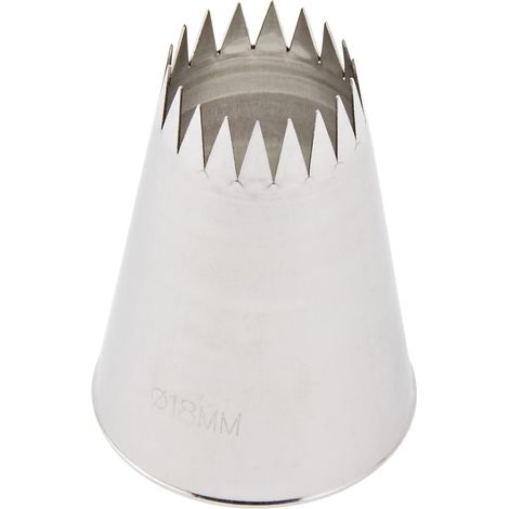silikomart Bocchetta per Sac à Poche in Acciaio Inox, Ideale per Decorazioni ad Effetto, Facile da Lavare, Beccuccio Foro Stella Francese Ø18 mm, Made in Italy (1/2)