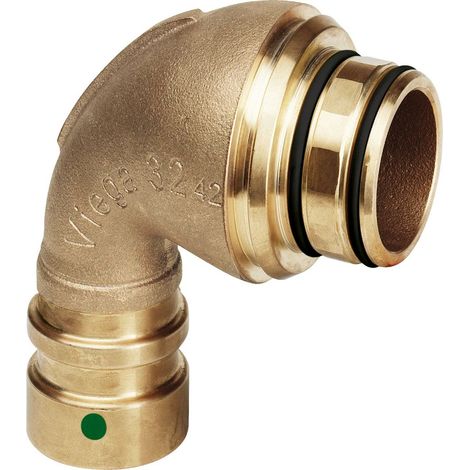 Viega Gomito di raccordo Geopress 90 gradi, d 40mm bronzo rosso Modello 9694TW, 767488